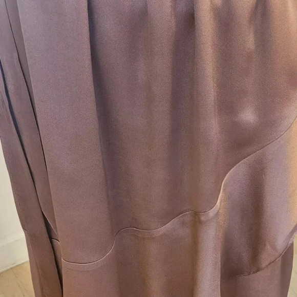 Lascana Wmns M Satin Strappy Sun Dress Sash Tie Waist Flow Hem Blush Flattering - Picture 6 of 6
